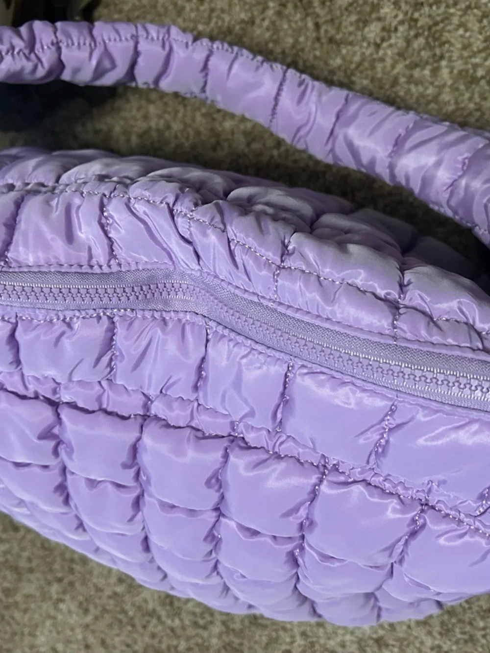 Pink Lily Quilted Lavender Shoulder Tote - Picture 6 of 11